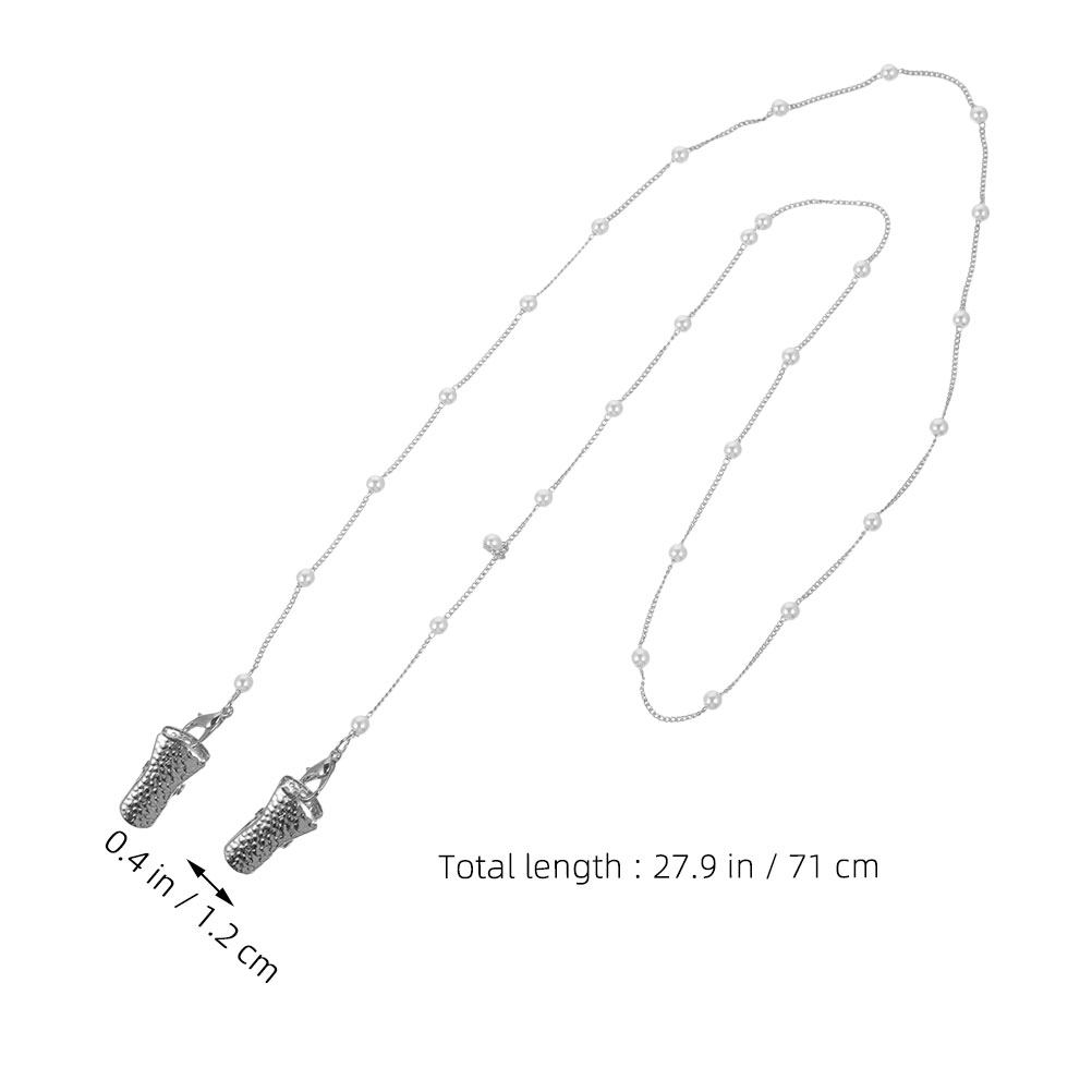 2Pcs Pearl Beaded Eyeglass Cha - Mask Chain Holder review and price
