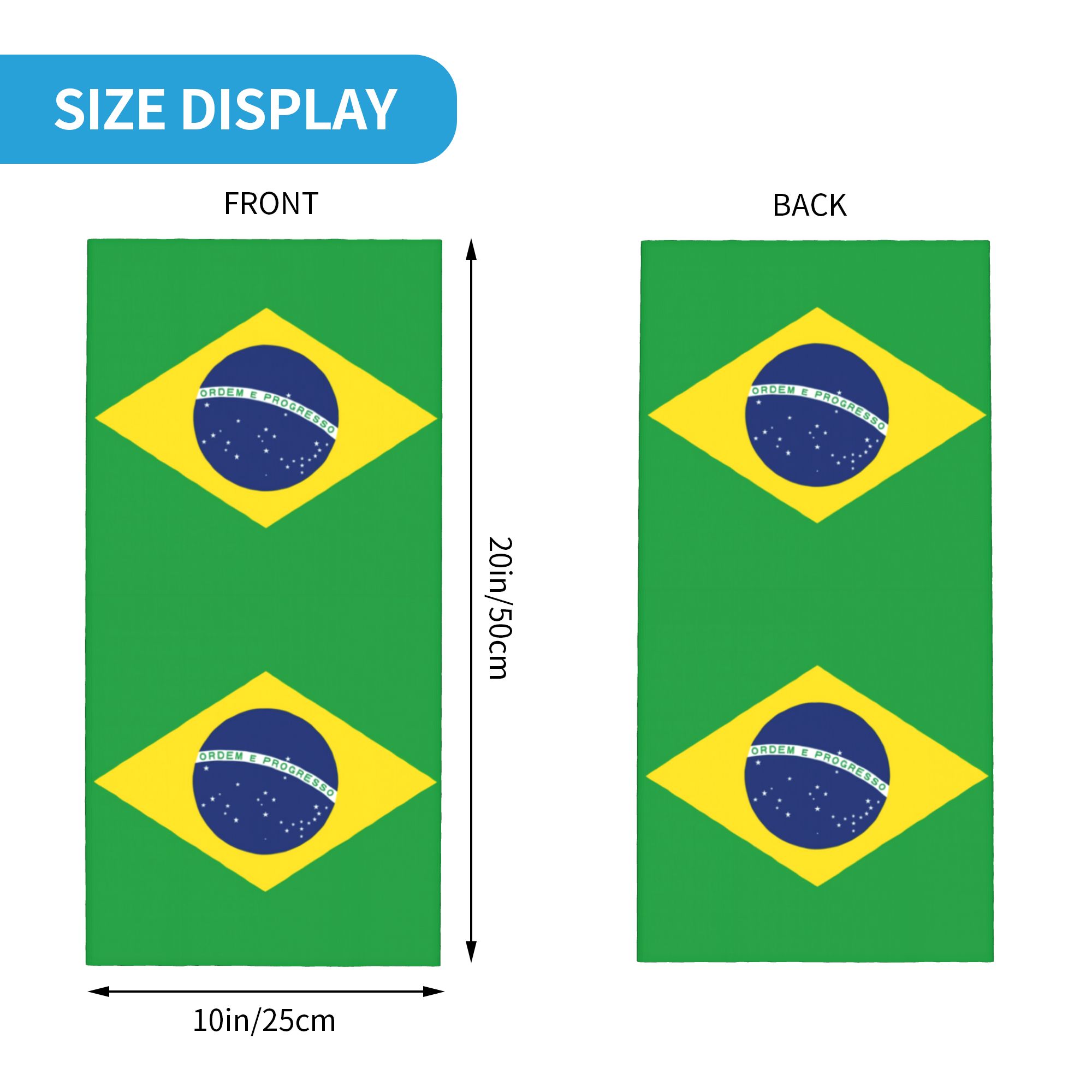 Custom Brazil Flag Bandana Nec - Neck Gaiter Face Cover review and price