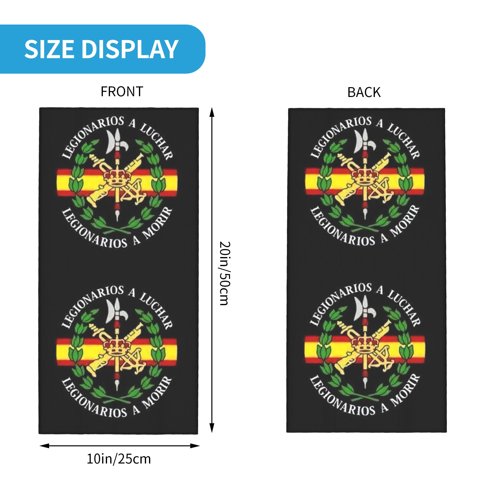 Custom Spanish Legion Bandana  - Neck Gaiter Face Cover review and price