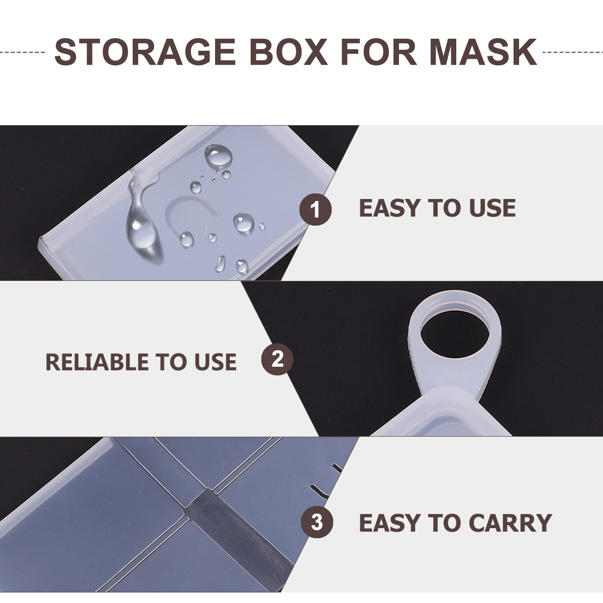 2Pcs Food Grade Silicone Mask  - Face Mask Storage Box review and price
