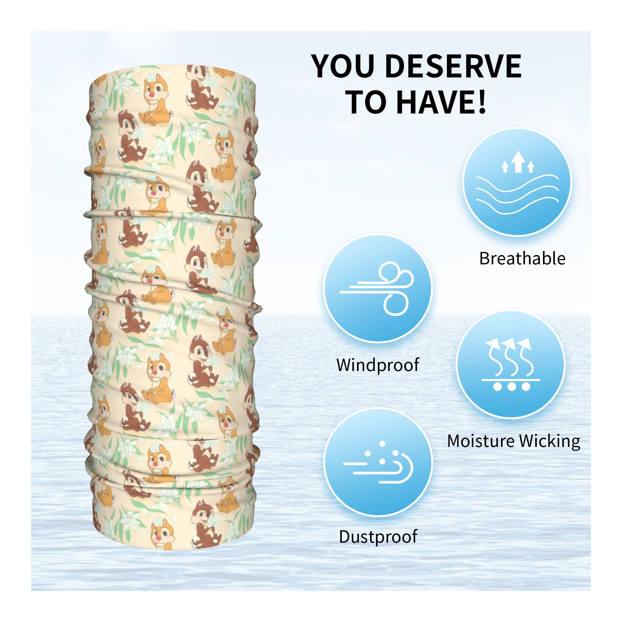 Custom Cute C-Chip And D-Dale  - Neck Gaiter Face Cover review and price