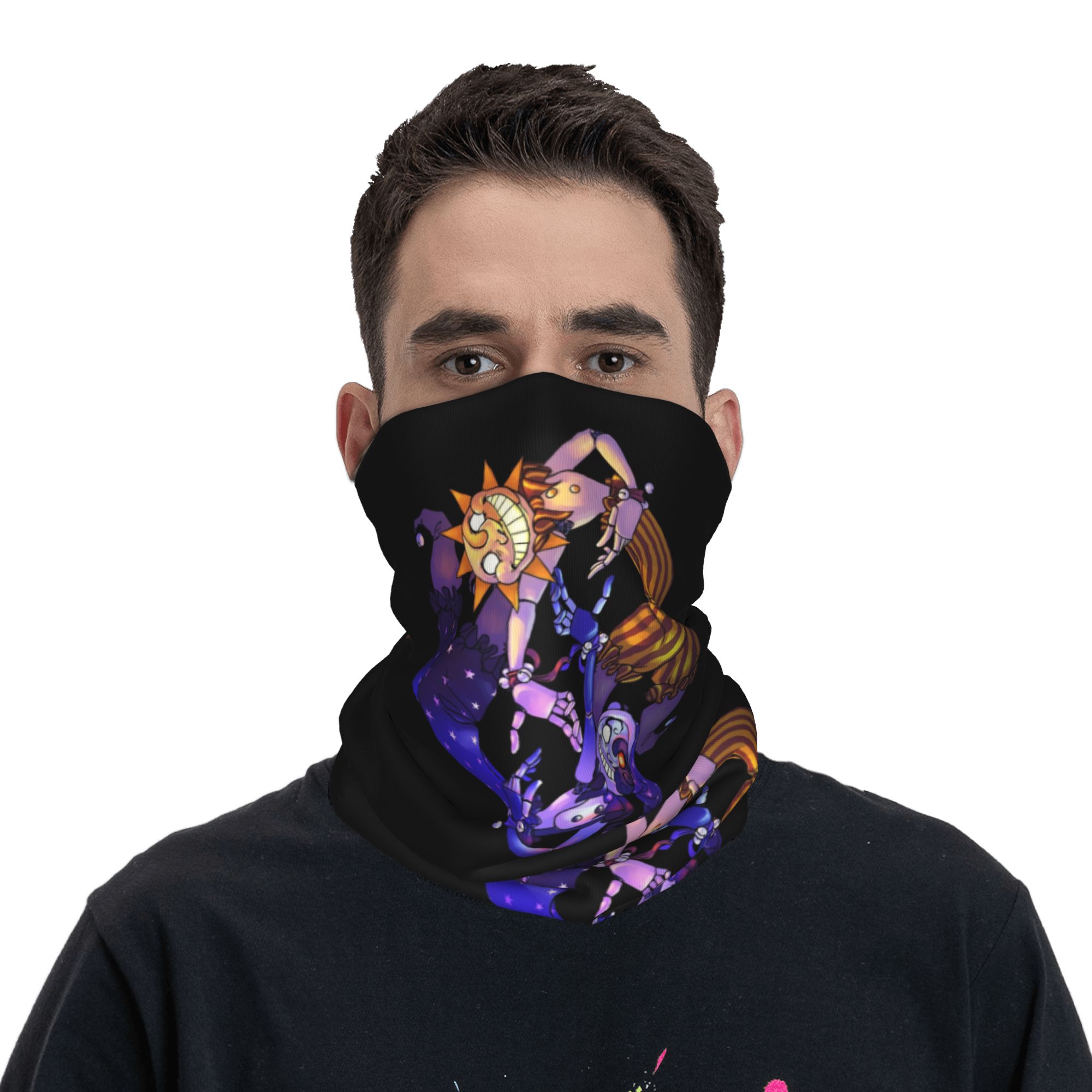 Sun And Moon FNAF Security Bre - Neck Gaiter Face Cover review and price